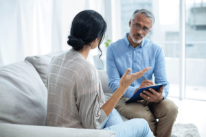 A psychiatrist in Worcester with a patient