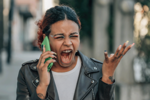Person experiencing bipolar anger