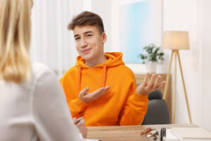 Person with their psychiatrist in Salem, MA