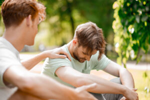 People at a mental health intervention