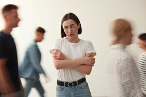 Person struggling with agoraphobia